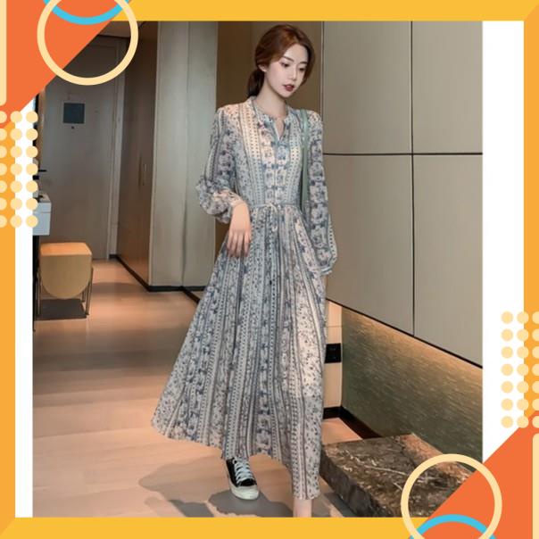 Váy Maxi Nữ Dài Đi Biển <60kg Váy Bigsize Dáng Xoè Hoa Nhí