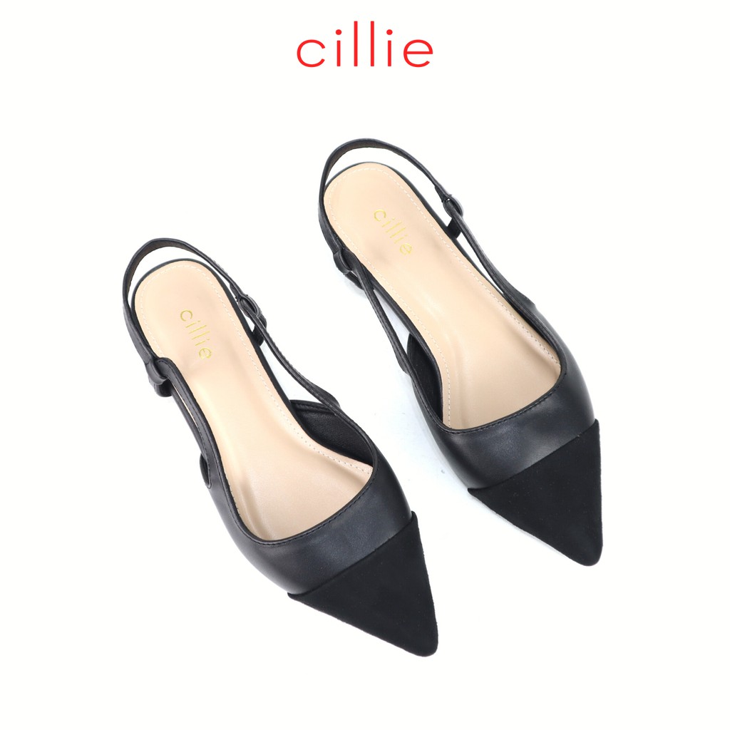 Giày sandal nữ phối màu mới lạ bít mũi hở hậu đi làm đi học dạo phố Cillie 1212