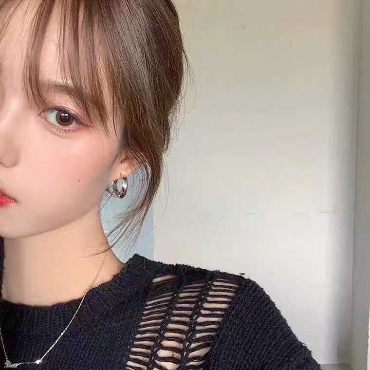 Khuyên Tai Nhỏ Mạ Bạc Đơn Giản Thời Trang