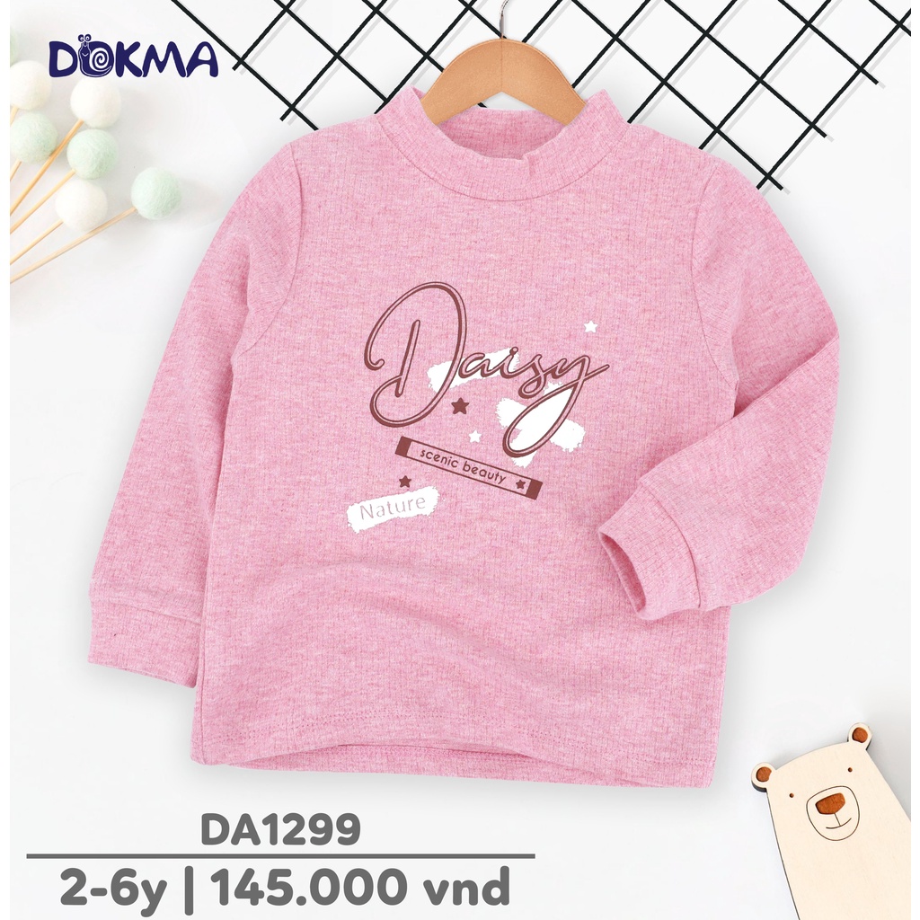 Áo cổ 3 cm chất dày Dokma DA1299 cho bé từ 2 tuổi- 6 tuổi