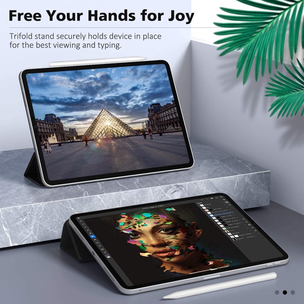 Bao Da Máy Tính Bảng Nắp Gập Từ Tính Hỗ Trợ Sạc Bút Chì 2nd Cho iPad Air 5th / 4th Generation 10.9 Inch 2022 / 2020