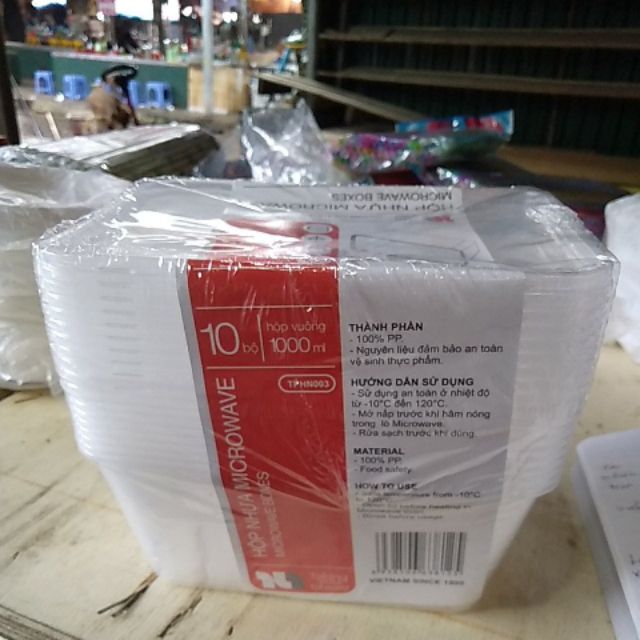 Hộp nhựa microwave 1000ml