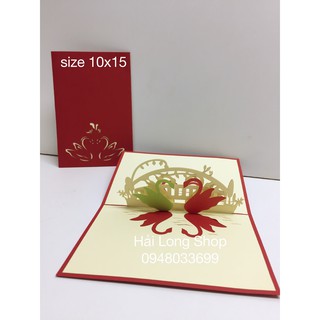 Cặp Đôi 10 ( Thiên Nga ) - Love - Thiệp 3D