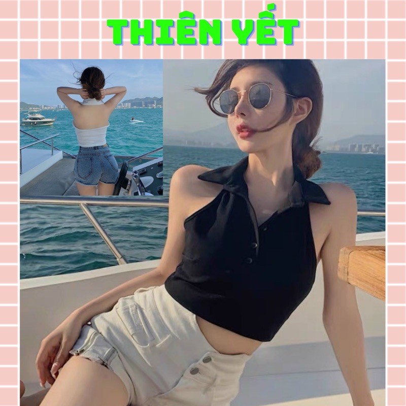 Áo CỔ SƠ MI HỞ LƯNG QT