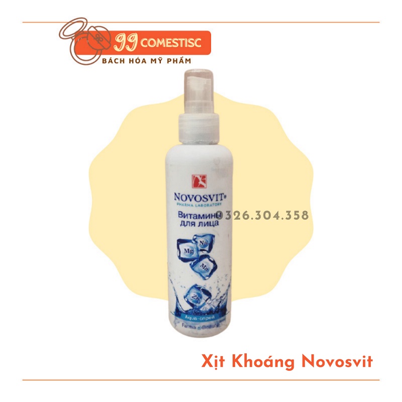 Xịt Khoáng Nga Novosvit [CHÍNH HÃNG]- Phục Hồi Cân Bằng Khoáng Chất-Nuôi Dưỡng Làn Da Căng-Mát lạnh thư giãn