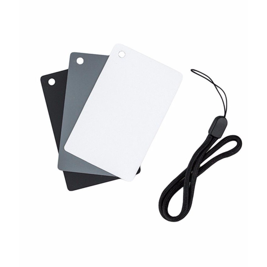 Thẻ cân bằng trắng New JJC GC-2 3in1 3 Color Digital Card Set for White Balance Adjustment