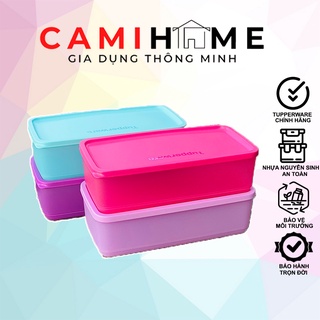 Bộ hộp trữ mát Pak N Stor Tupperware 4 hộp nhựa nguyên sinh 1.4L trữ rau củ trái cây thực phẩm