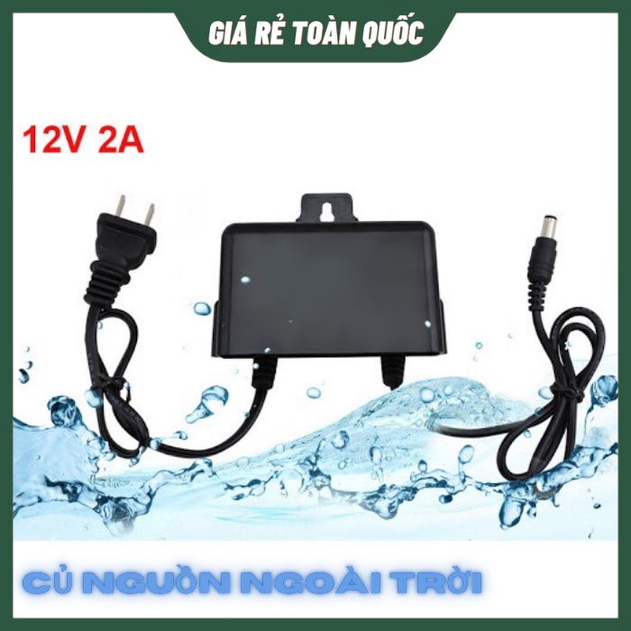 Nguồn 12v/2A Sử Dụng Cho Camera - Có Mốc Treo - Chống Nước Dùng Ngoài Trời - BH 1 Đổi 1 Trong 6 Tháng