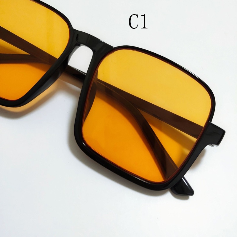 Kính Mát Gọng Vuông Lớn Chống Nắng Phong Cách Retro Thời Trang Cho Nam Nữ