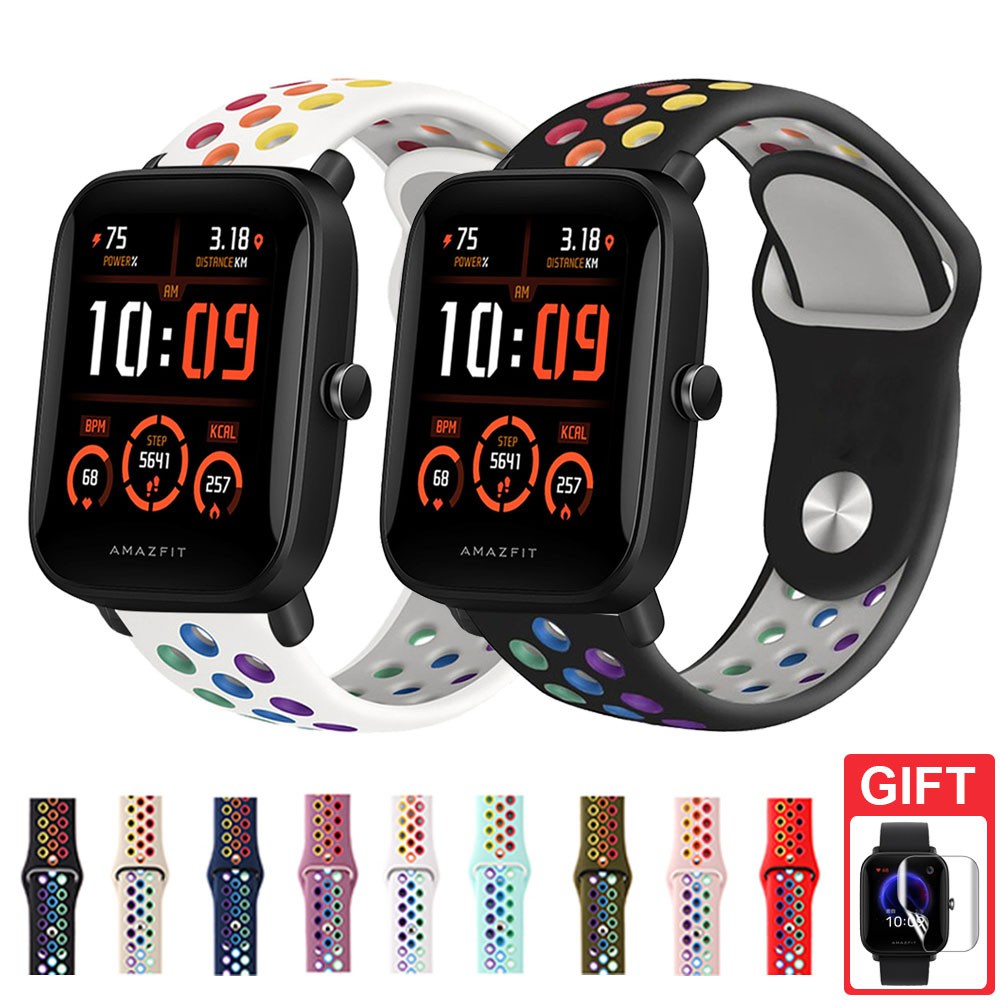 Dây Đeo Silicon 20Mm Thay Thế Cho Đồng Hồ Thông Minh Xiaomi Huami Amazfit Bip U Pro GTS 3 Bip S Lite GTS 2 Mini GTR 42mm