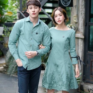 SET ĐỒ ĐÔI NAM NỮ ĐẸP COUPLE TINA SET ĐỒ CẶP NAM NỮ - VÁY NỮ PHỐI REN SIÊU XINH THEO PHONG CÁCH HÀN QUỐC