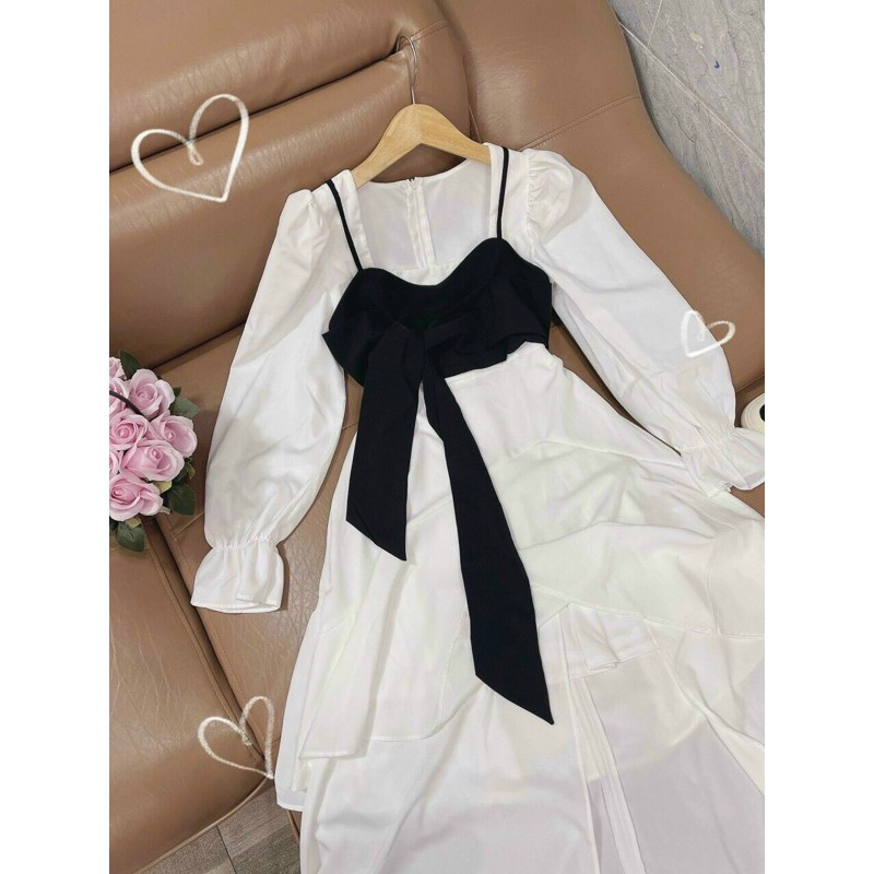 SET ĐẦM PHỐI ÁO NƠ