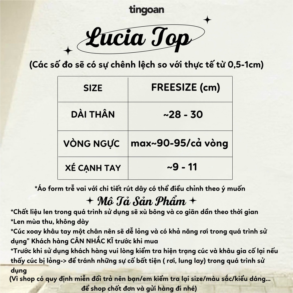TINGOAN®  - Áo len xù trắng trễ vai rút dây tay dài sẻ vạt LUCIA TOP/WH