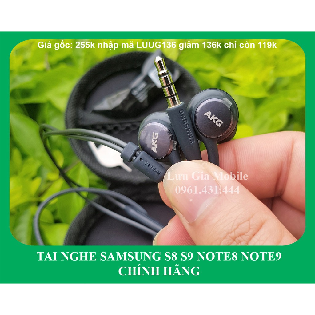 [Nhập mã LUUG136 chỉ còn 99k FREESHIP] Tai Nghe AKG S8 | Note 8 | Note 9 chính hãng + Hộp Đựng Chất + Cây chọc Sim