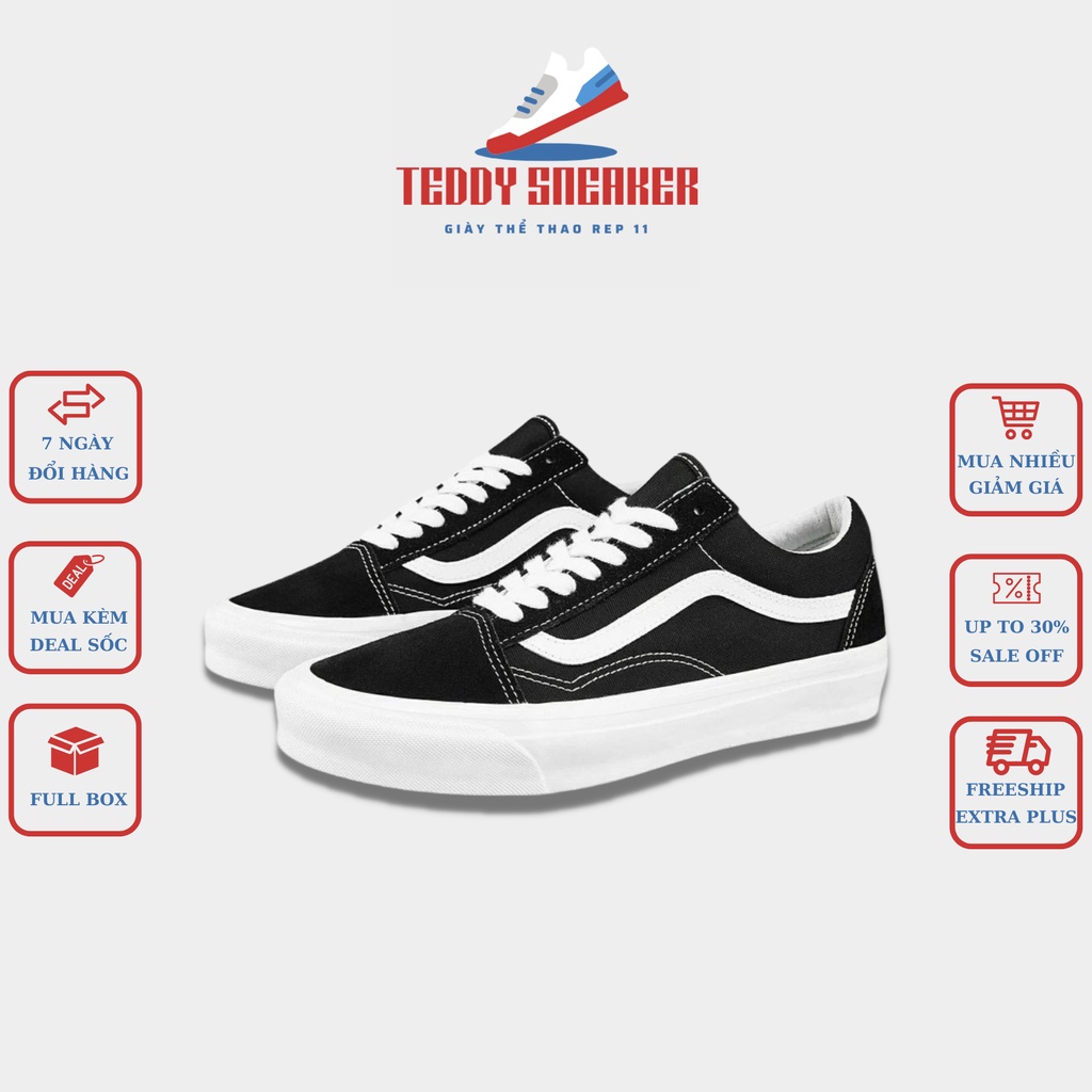 Giày Thể Thao 𝗩𝗮𝗻𝘀 Vault Old Skool Nam Nữ Màu Đen - Giày Sneaker Vans Vault Old Skool Hàng 11 Full Box