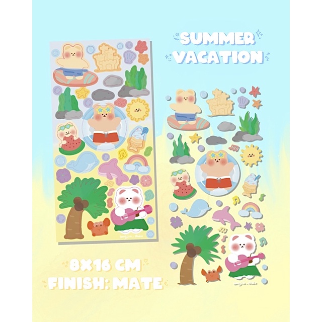 bongjua | Sticker Summer Vacation - Nhãn dán chủ đề mùa hè🏊‍♀️🏄🏻