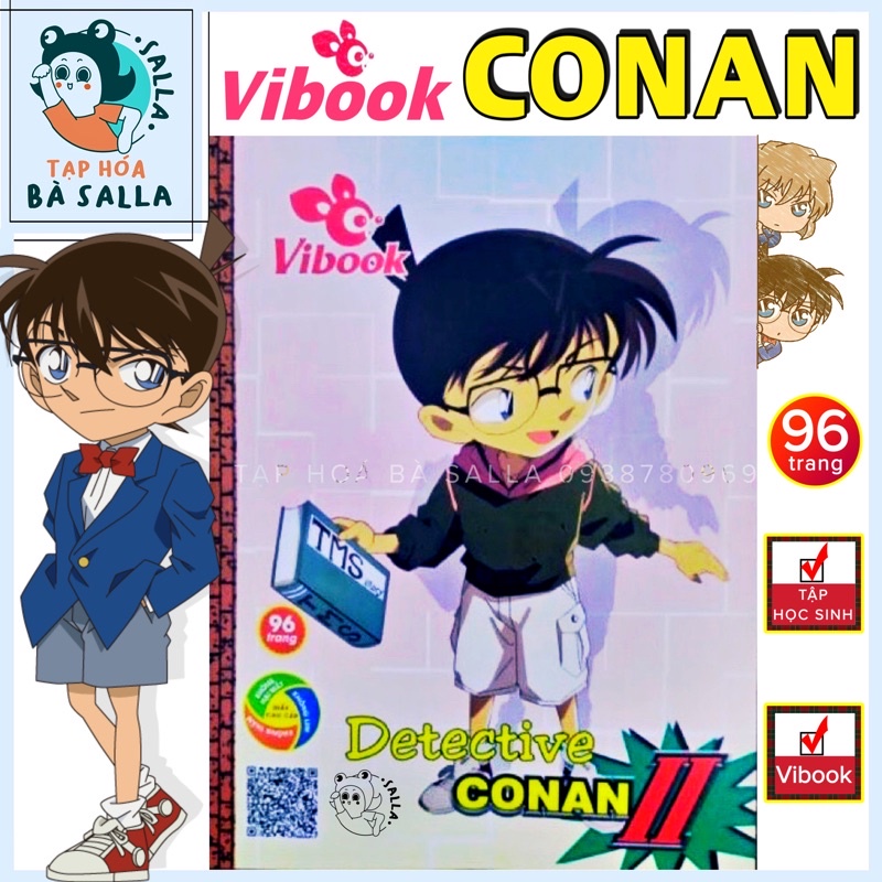 Lốc 10 Cuốn tập học sinh Conan 96 trang Vĩnh Tiến ( Vibook )