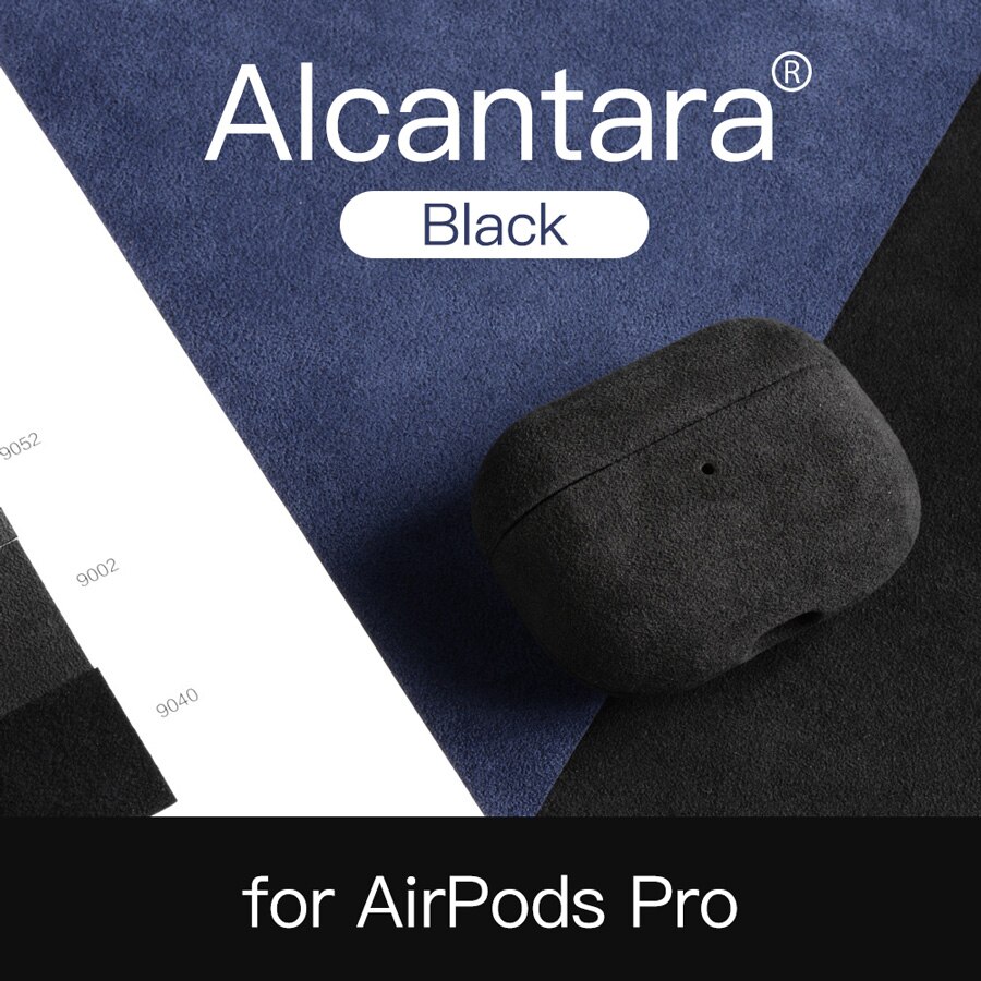 Vỏ bảo vệ tai nghe Bluetooth không dây ALCANTARA bằng da cho AirPods Pro & AirPods 1 2