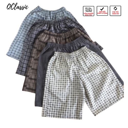 Combo 5 Quần đùi Nam Mùa hè QClassic - Vải xi gió thoáng mát