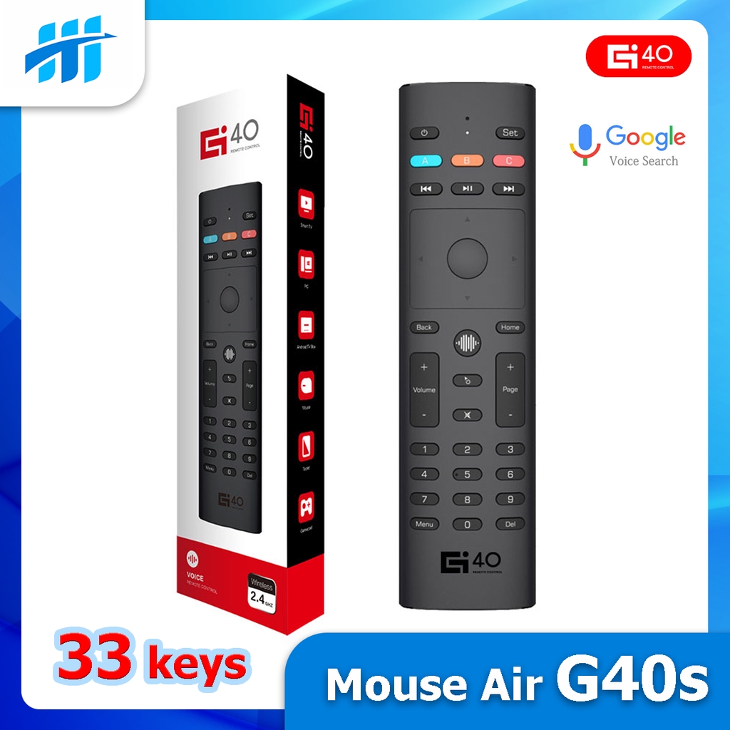 Điều khiển chuột bay tìm kiếm giọng nói G40s 33 keys - Remote Mouse Air Voice IR