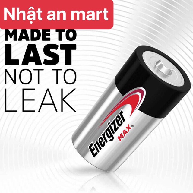 Pin đại D Energizer Alkaline 1.5v Max E95 - Chính Hãng - Vỉ 2 viên
