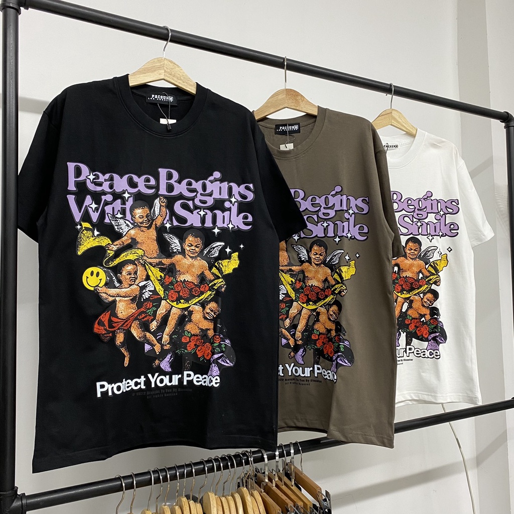 Áo thiên thần peace begins with smile