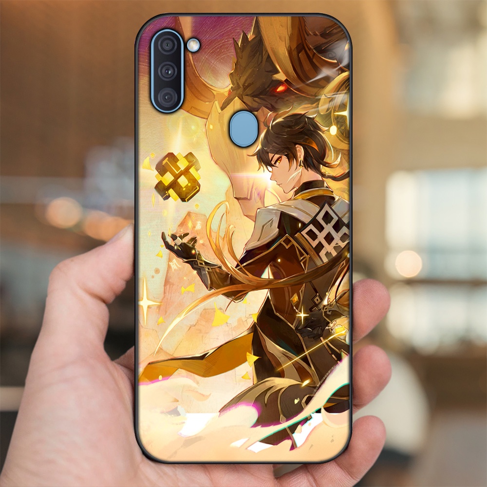 Ốp lưng Samsung A11, M11 viền đen in hình Zhongli Genshin Impact