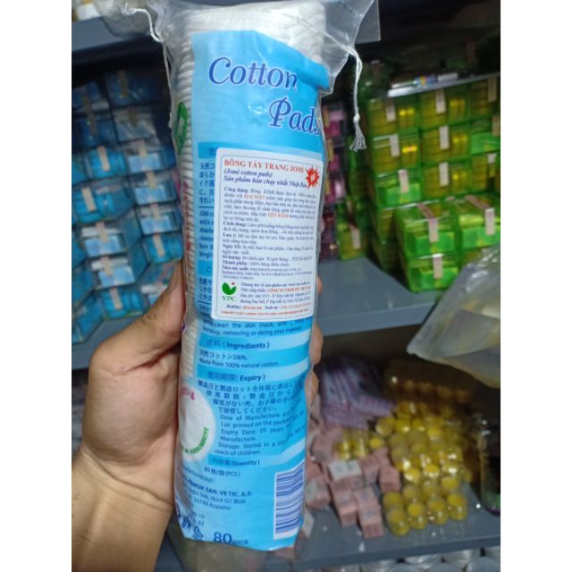 Bông tẩy trang jomi 80pcs Nhật Bản