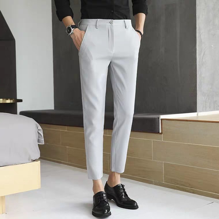 Quần tây nam hàn quốc (màu đen) ống côn dáng body, phong cách thời trang nam cao cấp | BigBuy360 - bigbuy360.vn