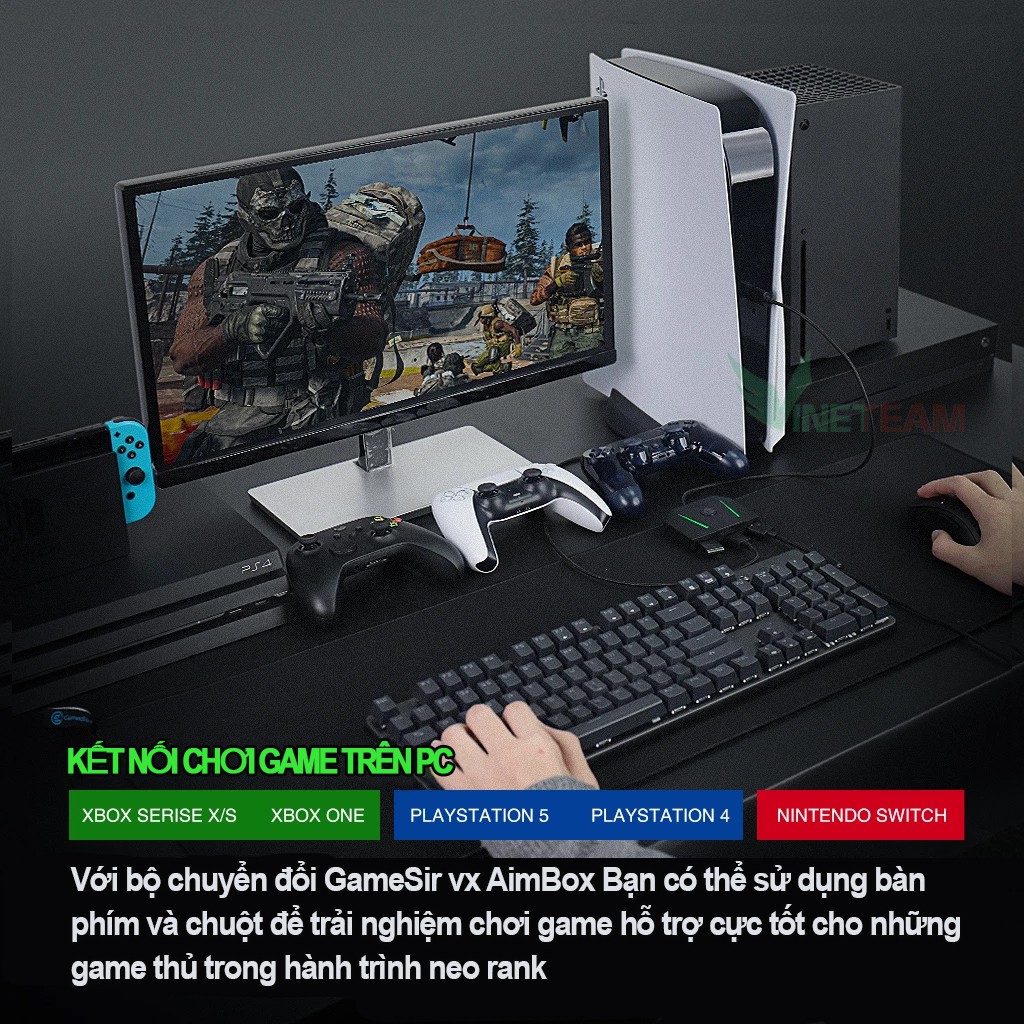 GameSir VX AimBox bộ chuyển đổi bàn phím chuột cho Nintendo Switch/PS5 PS4/Xbox Dòng X/XBOX One Xgamingstore