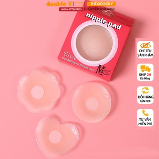Miếng dán ti, dán nhũ hoa cao cấp loại 1 chất liệu silicon mềm mịn, bám dính an toàn tuyệt đối Double T