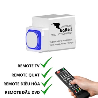 Hạt Công Tắc Điện Điều Khiển Từ Xa Bằng Remote TV, Công Tắc Cảm Ứng Thông Minh Hạt Tròn BTX-3C-TIRV1