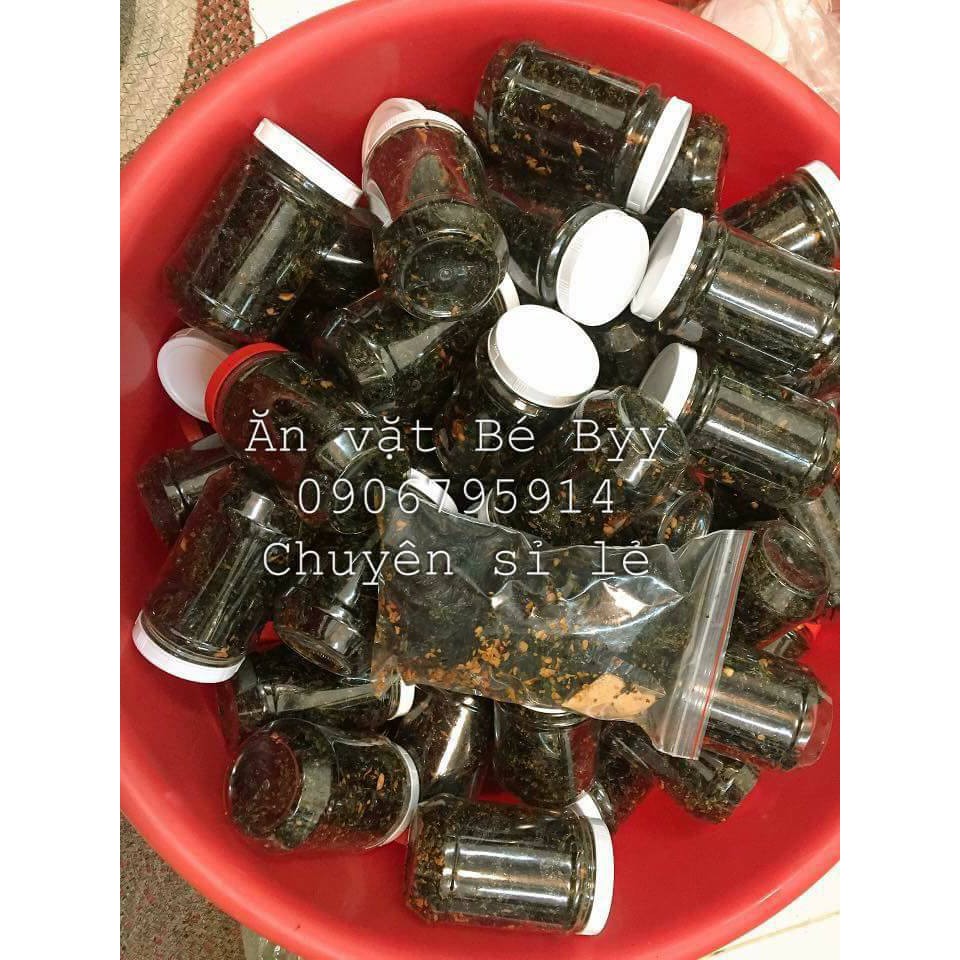 Rong Biển Giòn Lắc Tỏi Phi Túi Zip Trung