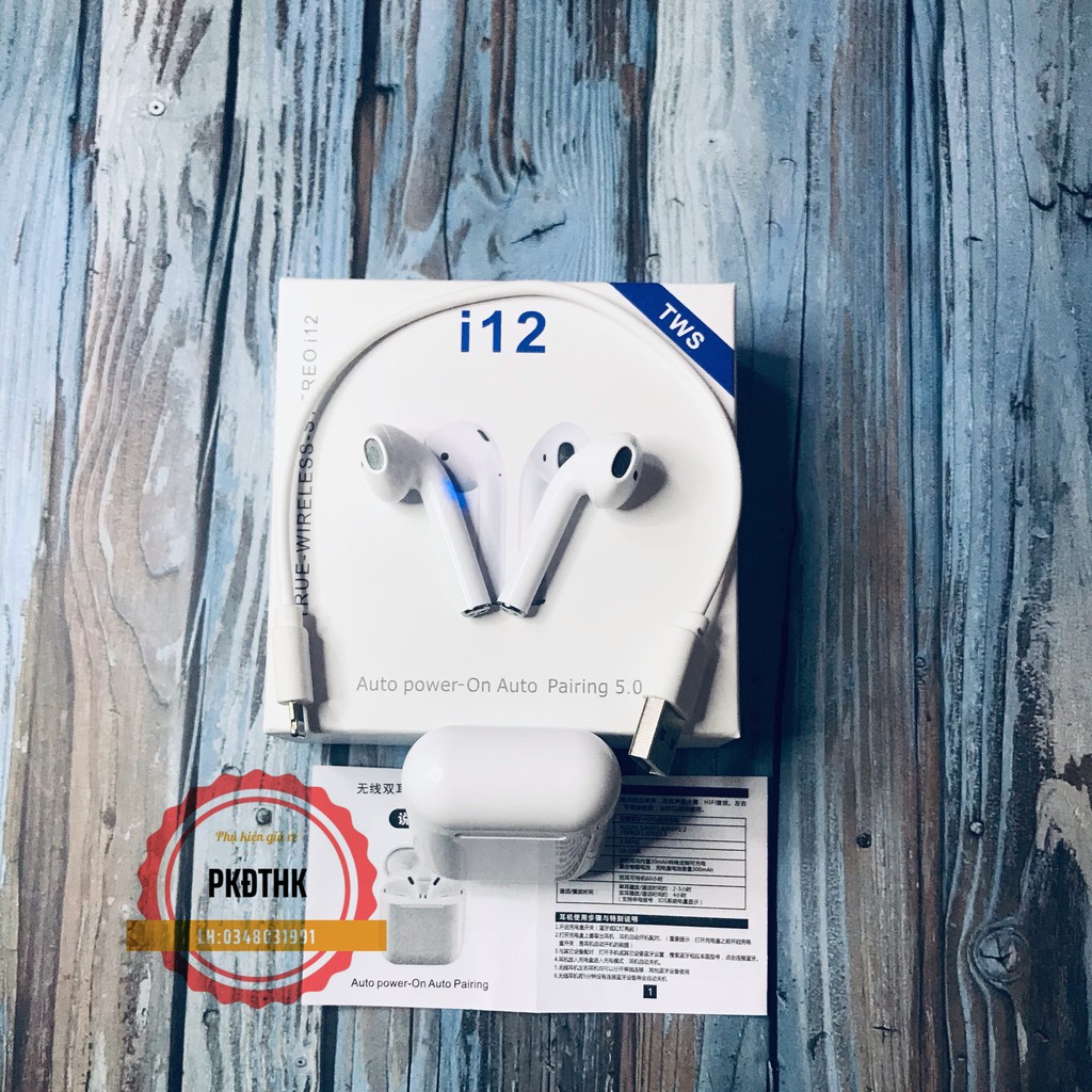 TAI NGHE Bluetooth i12 5.0 Cảm Ứng Cực Nhạy Tăng Chỉnh Âm Lượng Lỗi 1 Đổi 1 | BigBuy360 - bigbuy360.vn