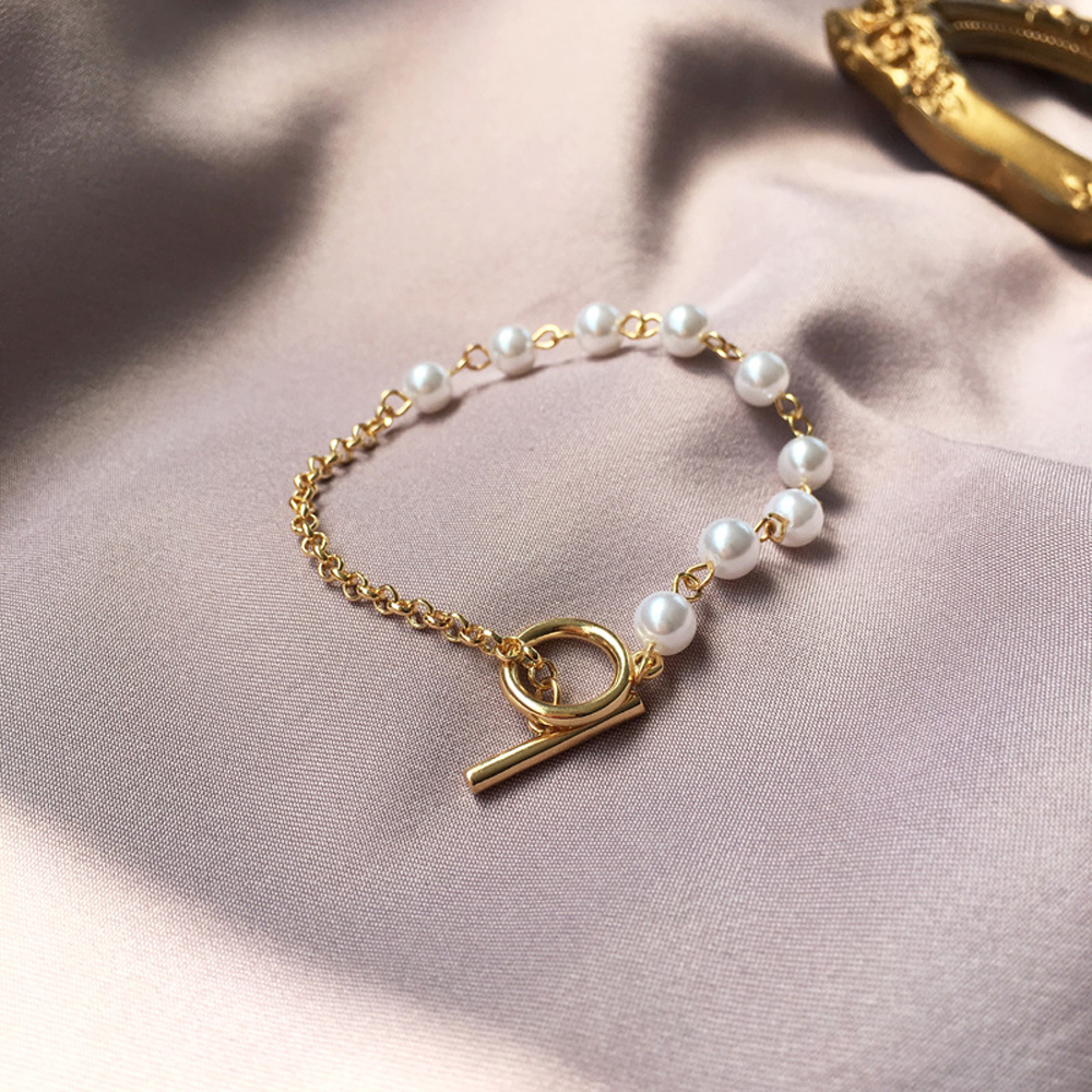 Vòng Tay Đính Ngọc Trai Thời Trang Dành Cho Nữ