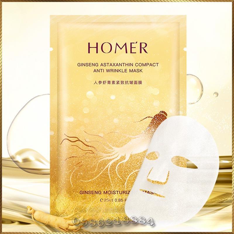 Mặt nạ nhân sâm Homer Ginseng Astaxanthin Compact Anti Wrinkle Mask BSG3