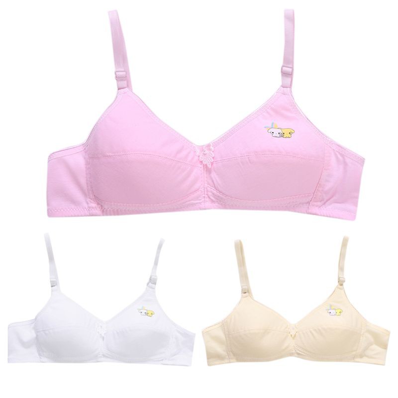 Áo ngực cotton không gọng in hình hoạt hình dễ thương cho học sinh