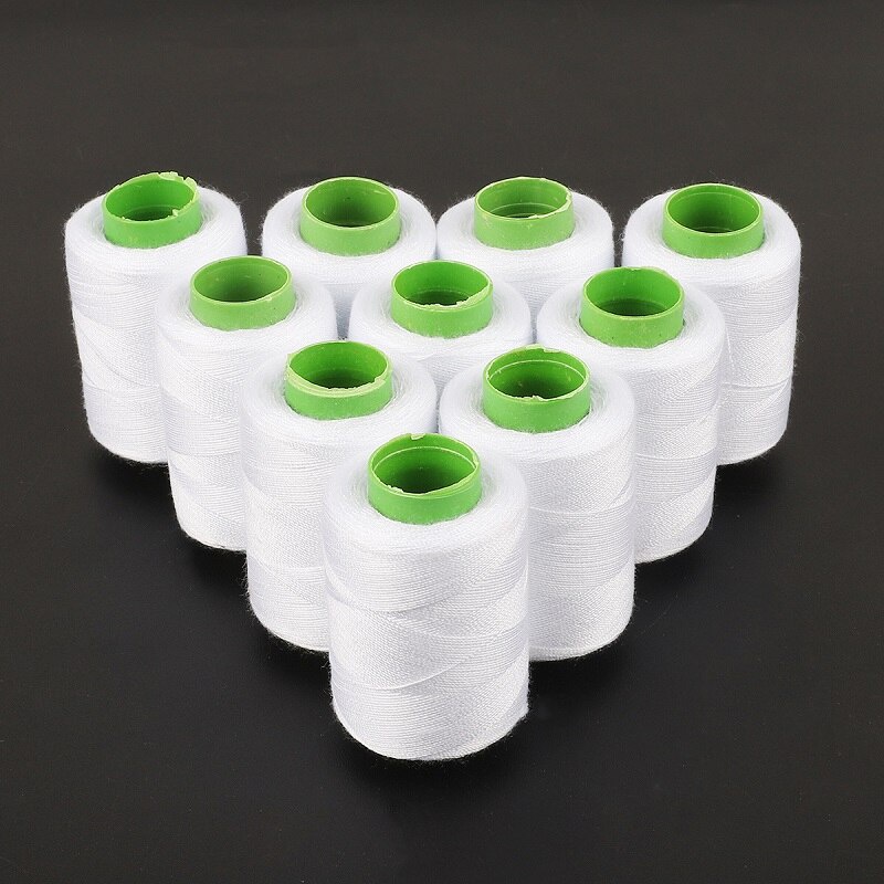 1 Cuộn Chỉ May Vá 300m Chất Liệu Cotton Màu Đen / Trắng / Đỏ