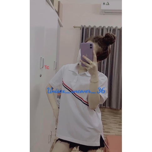 [ BÁN SỈ] Áo POLO Quốc Dân Phối Lé Dọc Chất cotton
