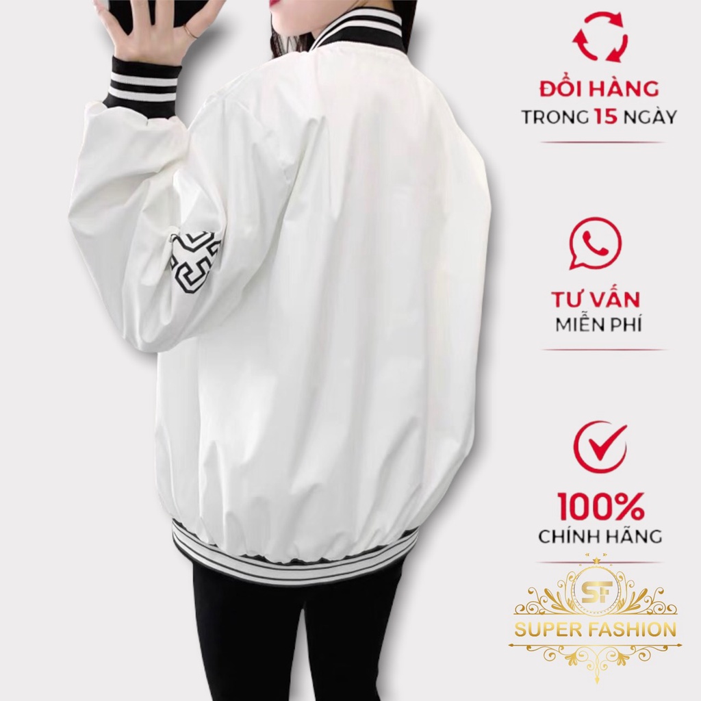 Áo Khoác Dù Bomber Nữ IN Chữ Nỗi 23 ARNP Cao Cấp Thời Trang Super Fashion