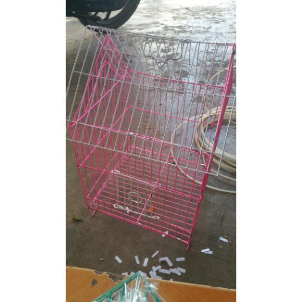 Lồng chim kẽm bọc nhựa mái nhà