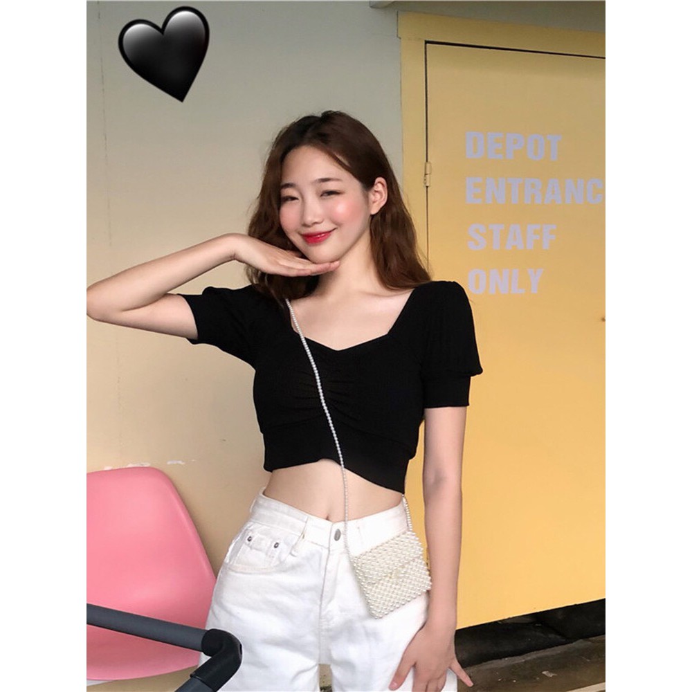 ÁO CROPTOP BODY CHẤT LIỆU LEN TĂM KIỂU DÁNG ÁO CROPTOP DÚM NGỰC tay bồng NHIỀU MÀU HOT