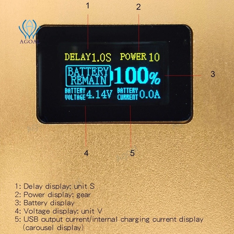 Bộ Máy Hàn Dx10 10600mAH Màn Hình LED 0.2mm Niken Chuyên Dụng Cho Gói 18650