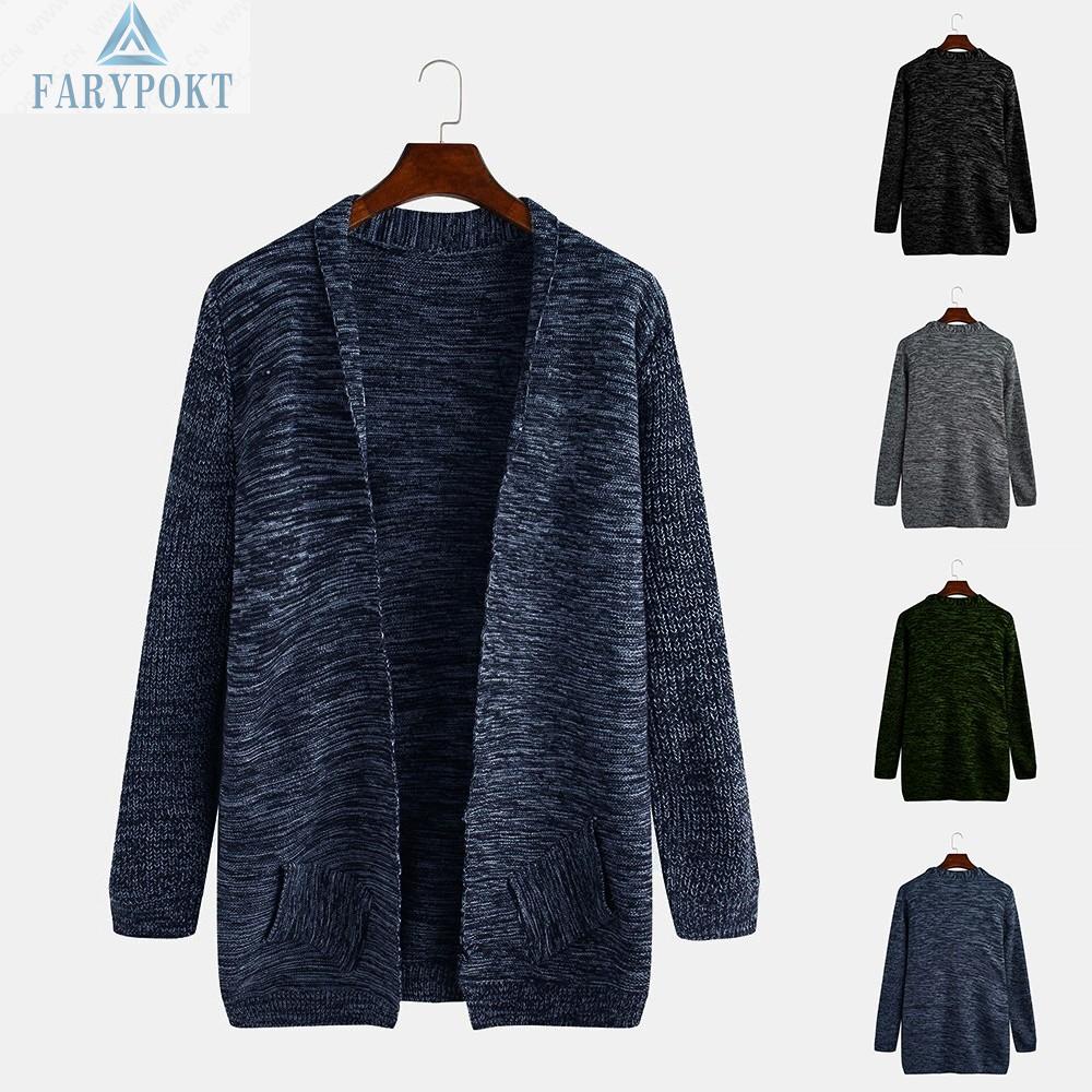 1*Jacket Sweater Trench Coat Warm Acrylic Army Green Cardigan Dark Blue【FRpokt】