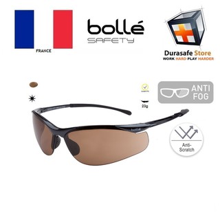 Kính BOLLE 1615505 CONTOUR DK BRONZ/SMOKE, gọng kim loại tròng nâu khói phủ Platinum 2 mặt chống đọng sương, chống trầy