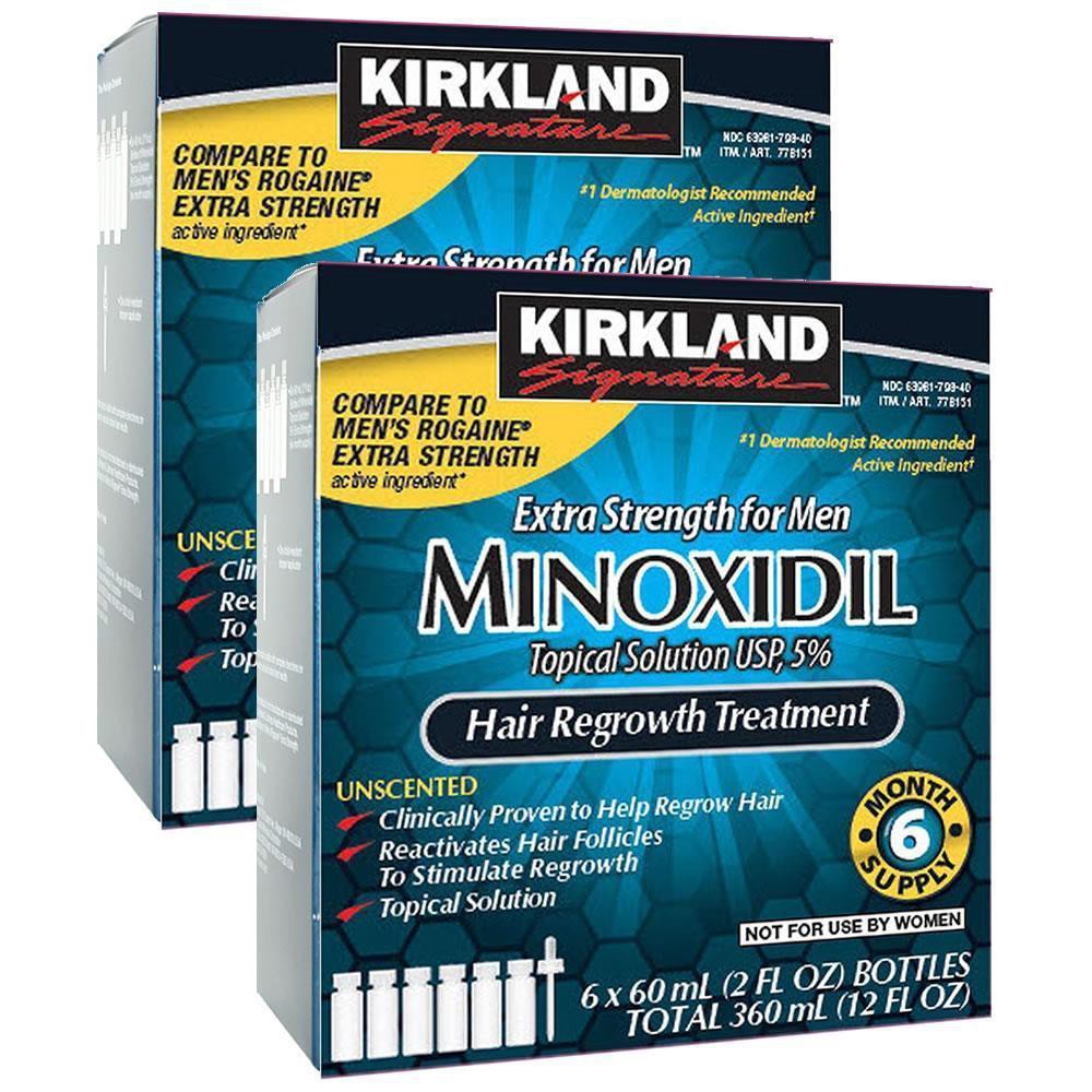 #FREESHIP - Combo Minoxidil 5% Kirkland (Lỏng) và Folic và Biotin - Thuốc mọc râu - Trị Hói