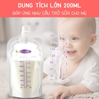 Túi trữ sữa đựng và bảo quản sữa mẹ 200ml hộp 20 chiếc V thumbnail