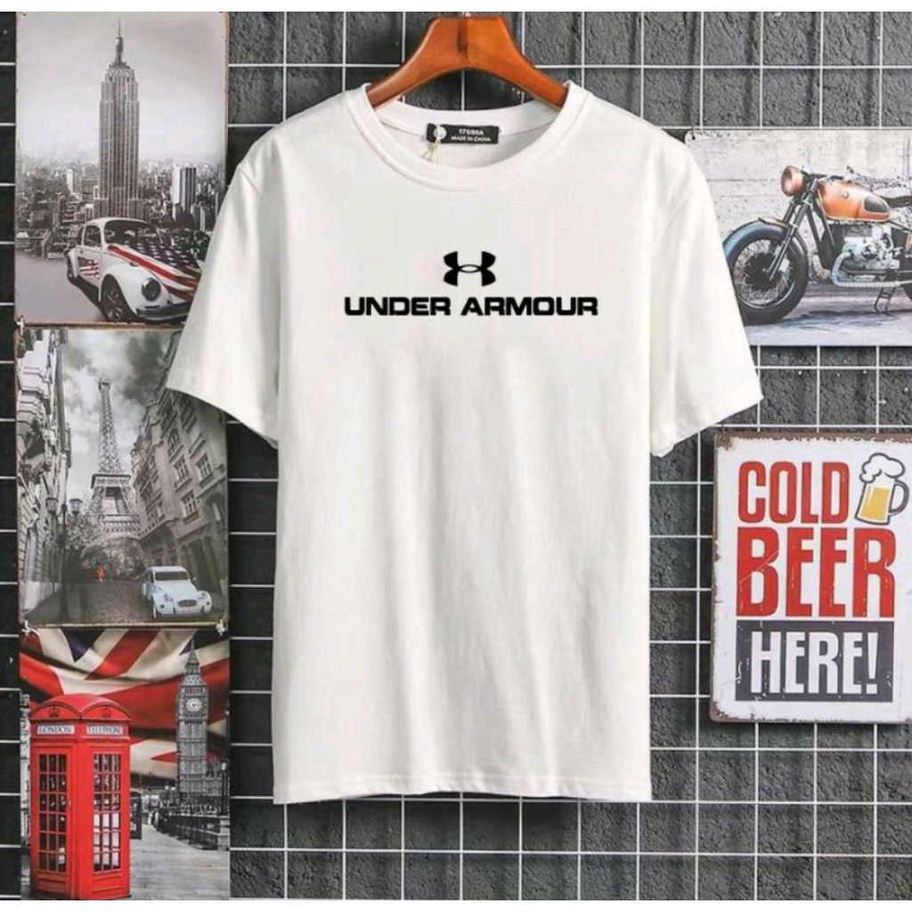 UNDER ARMOUR Cửa Hàng Galaxy | Áo Thun Cotton Under Armor Ngắn Tay Cá Tính Cho Nam Nữ