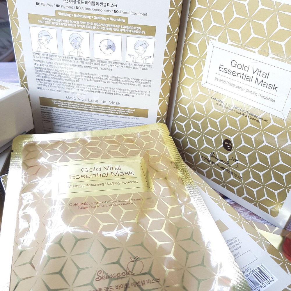 MẶT NẠ VÀNG GOLD VITAL ESSENTIAL MASK [Nội Địa Hàn] | Thế Giới Skin Care