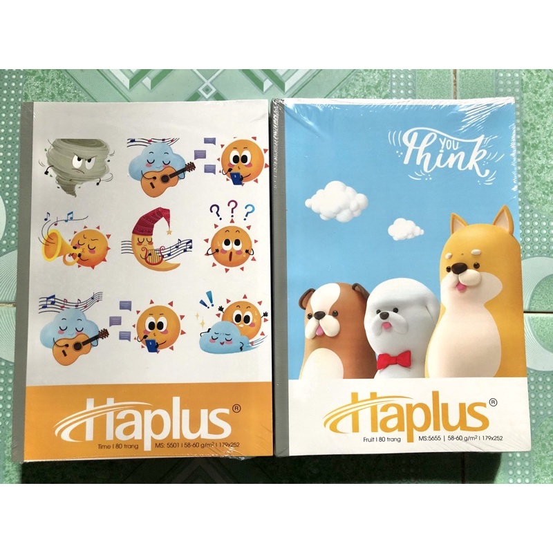 Vở kẻ ngang Haplus Hải Tiến cao cấp 1 quyển loại 80 trang,120 trang hình ngẫu nhiên